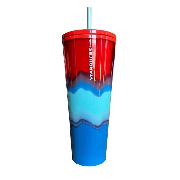 EUC - Starbucks Iced Coffee Cup - Red/ur with Red Lid - Picture 3 of 5